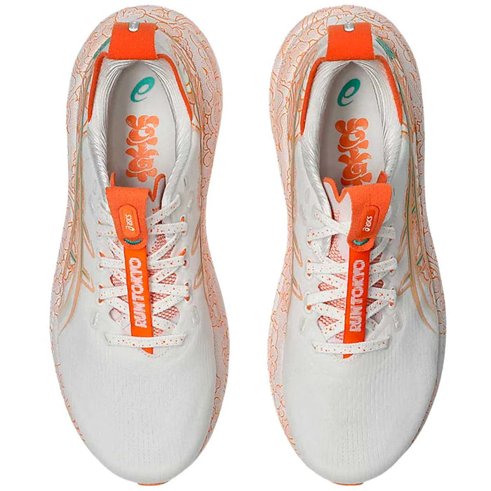 Tenis ASICS Nimbus 28 Tokyo Mujer Blanco Running
