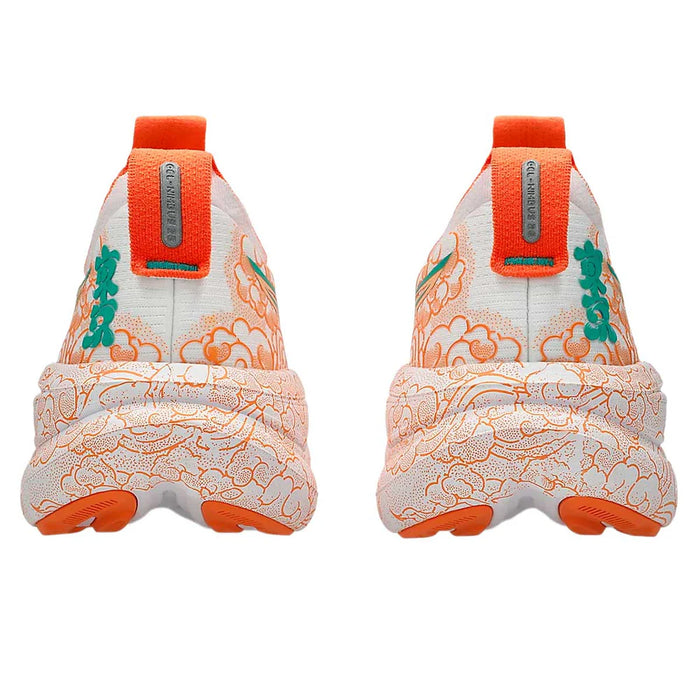 Tenis ASICS Nimbus 28 Tokyo Mujer Blanco Running