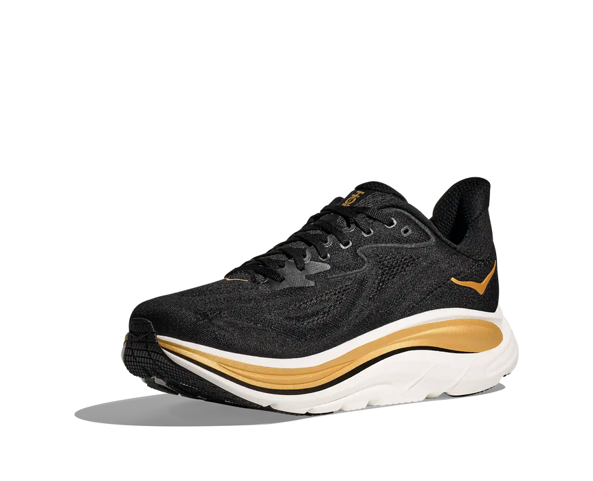 Tenis HOKA Clifton 10 Koshi Tan Tan Hombre Negro Running