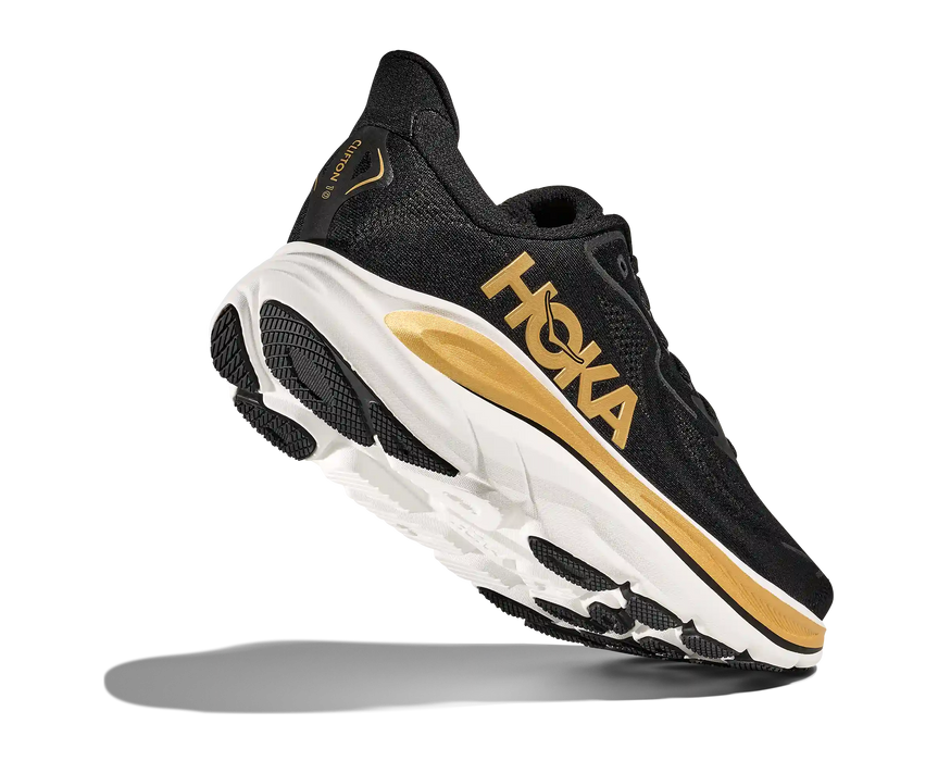 Tenis HOKA Clifton 10 Koshi Tan Tan Hombre Negro Running