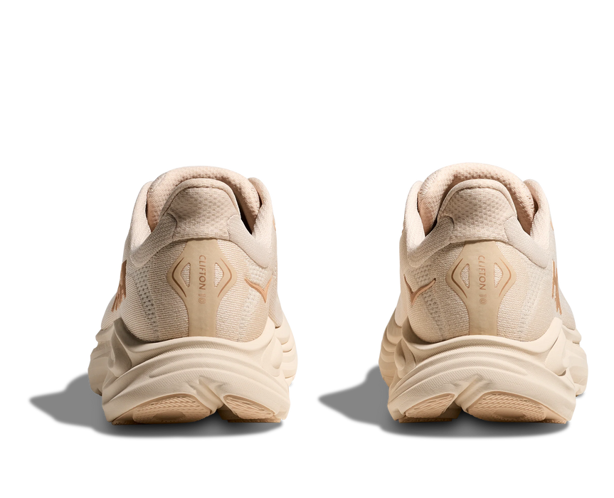 Tenis HOKA Clifton 10 Mujer Beige Running