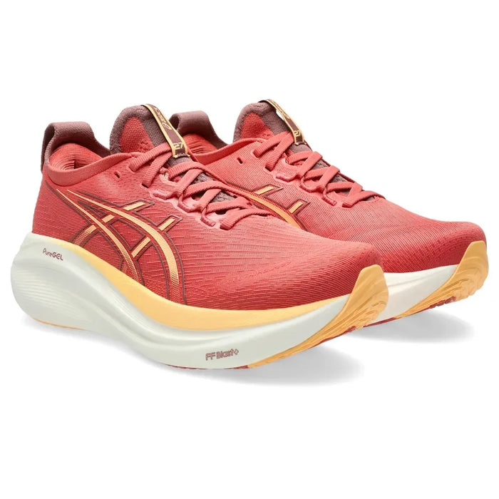 Tenis ASICS Nimbus 27 Mujer Naranja Running