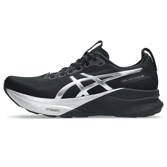 Tenis ASICS Kayano 32 Platinum Hombre Negro Running