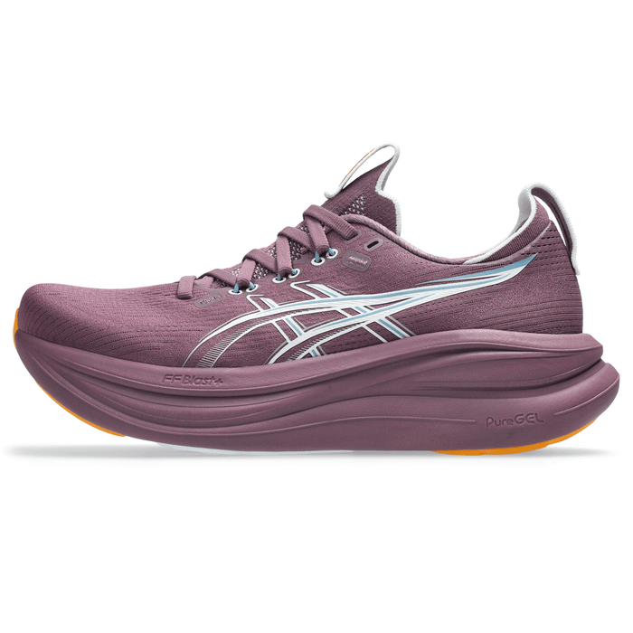 Tenis ASICS Nimbus 28 Mujer Vino Running