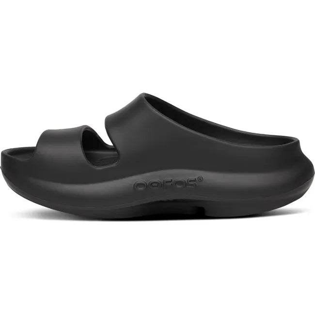 Sandalias OOFOS Ooyea Unisex Negro Recuperación