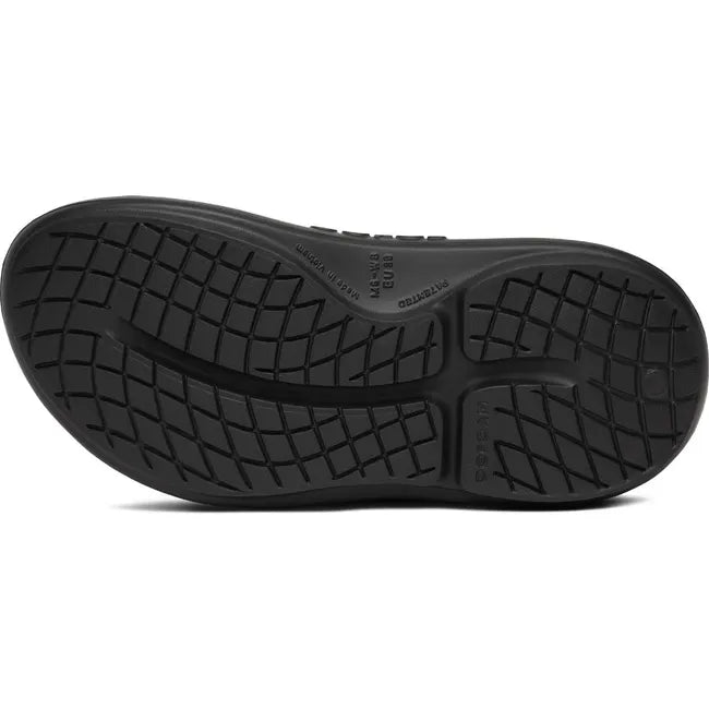 Sandalias OOFOS Ooyea Unisex Negro Recuperación