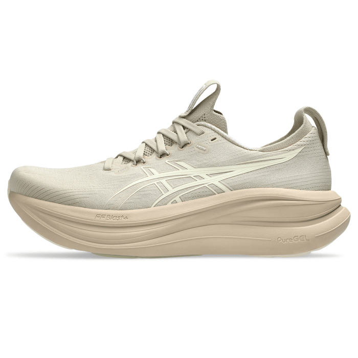 Tenis ASICS Nimbus 28 Hombre Beige Running