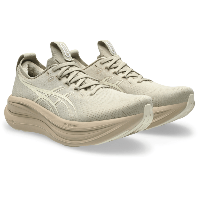 Tenis ASICS Nimbus 28 Hombre Beige Running