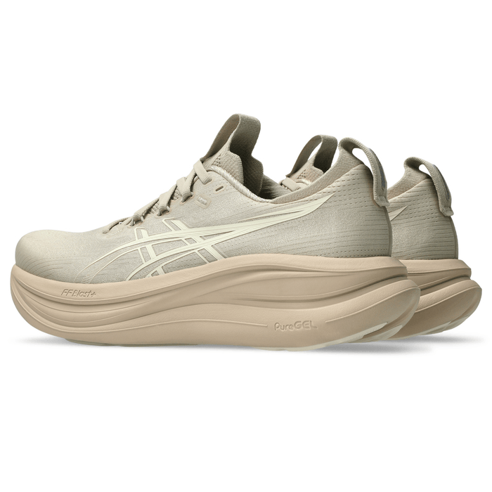 Tenis ASICS Nimbus 28 Hombre Beige Running