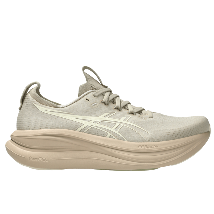 Tenis ASICS Nimbus 28 Hombre Beige Running