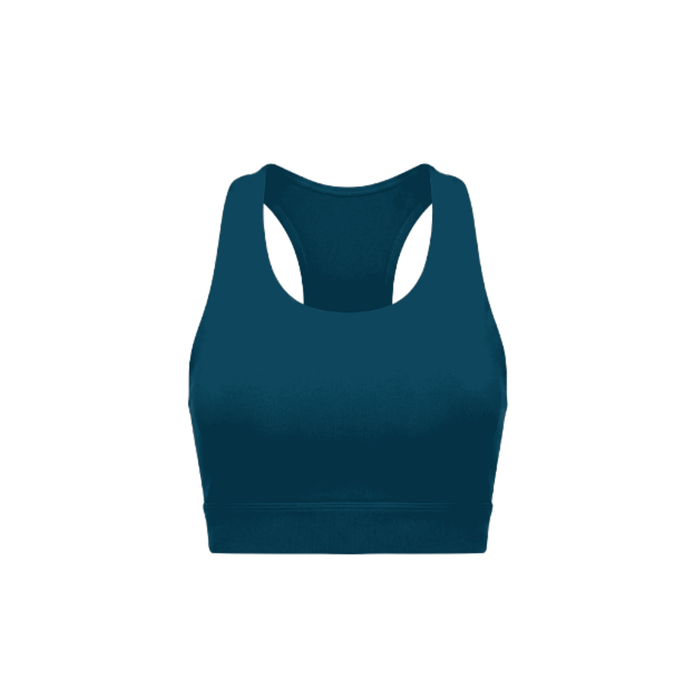 Top BROOKS Mujer Luxe Pocket Bra Azul Running