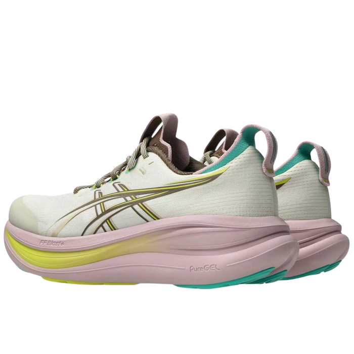 Tenis ASICS Nimbus 28 TR Mujer Beige Running