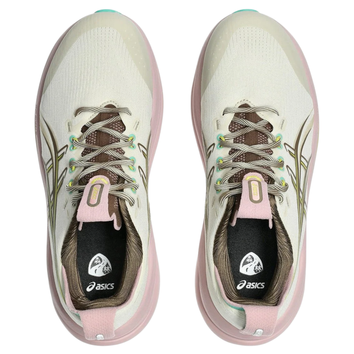 Tenis ASICS Nimbus 28 TR Mujer Beige Running