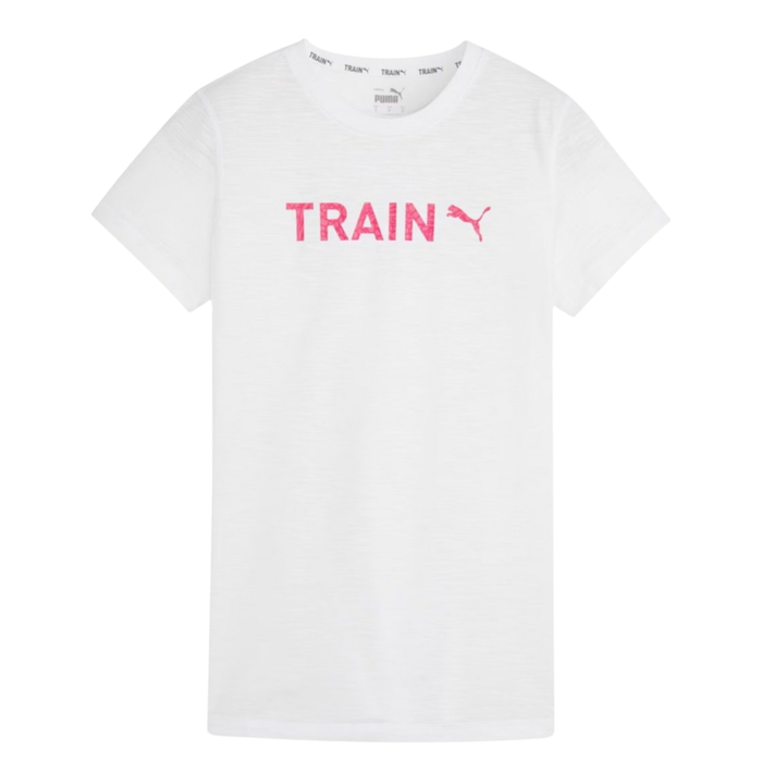 Playera PUMA Graphic Mujer Blanco Running