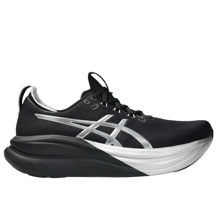 Tenis ASICS Nimbus 28 Platinum Hombre Negro Running