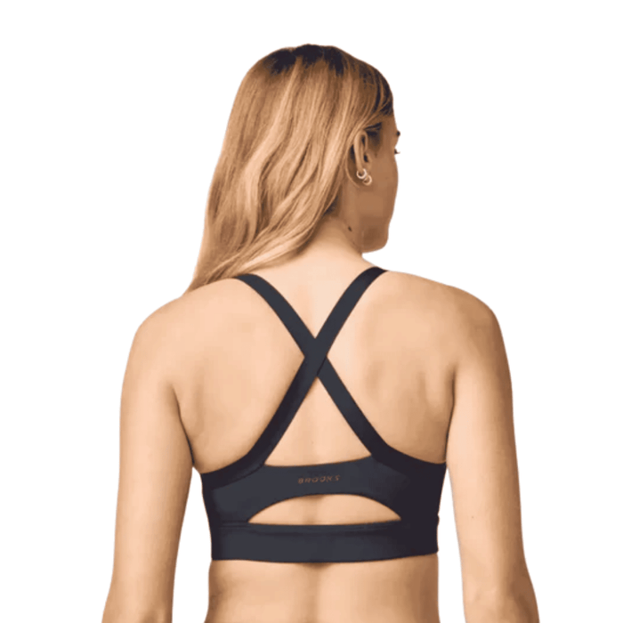 Top BROOKS Luxe Strappy Bra Mujer Negro Running