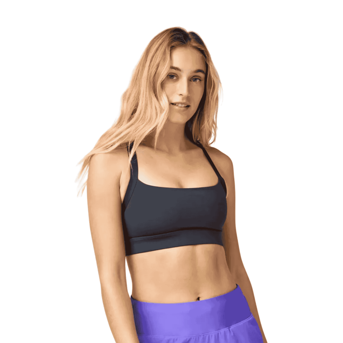 Top BROOKS Luxe Strappy Bra Mujer Negro Running