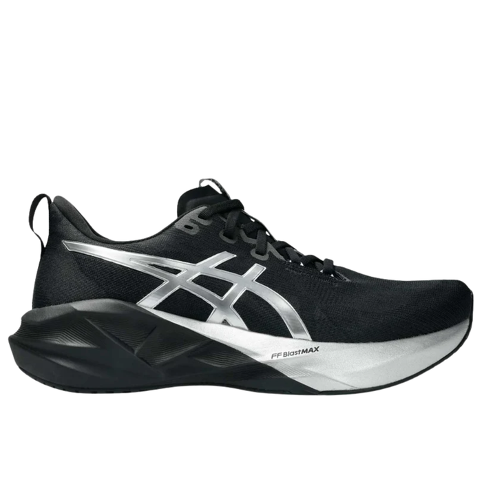 Tenis ASICS Novablast 5 Platinum Mujer Negro Running