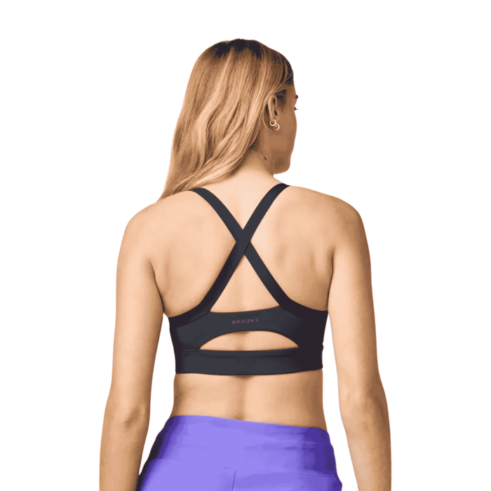 Top BROOKS Luxe Strappy Bra Mujer Negro Running