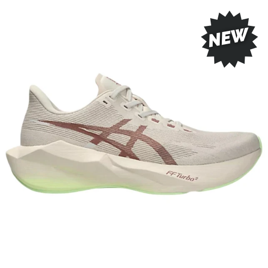Tenis ASICS Novablast 6 Mujer Beige Running