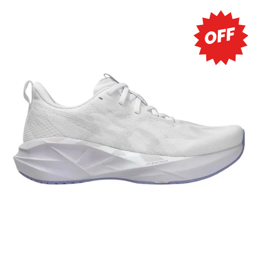 Tenis ASICS Novablast 5 Mujer Blanco Running