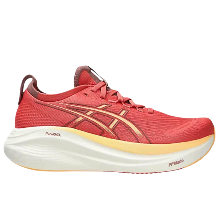 Tenis ASICS Nimbus 27 Mujer Naranja Running