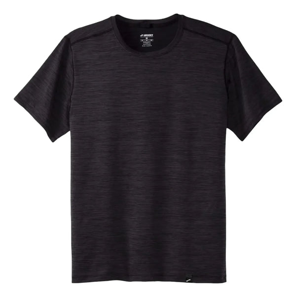Playera Brooks Luxe Short Sleeve Hombre Negro Running