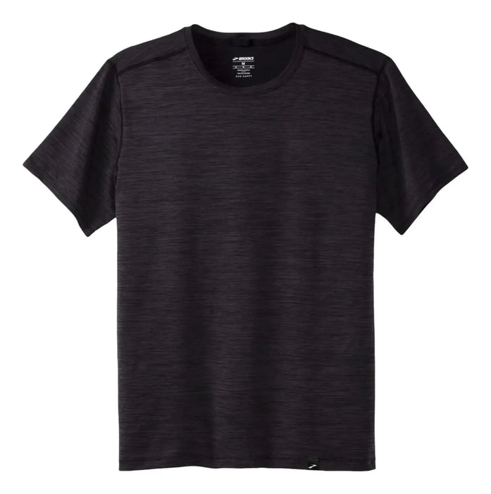Playera Brooks Luxe Short Sleeve Hombre Negro Running