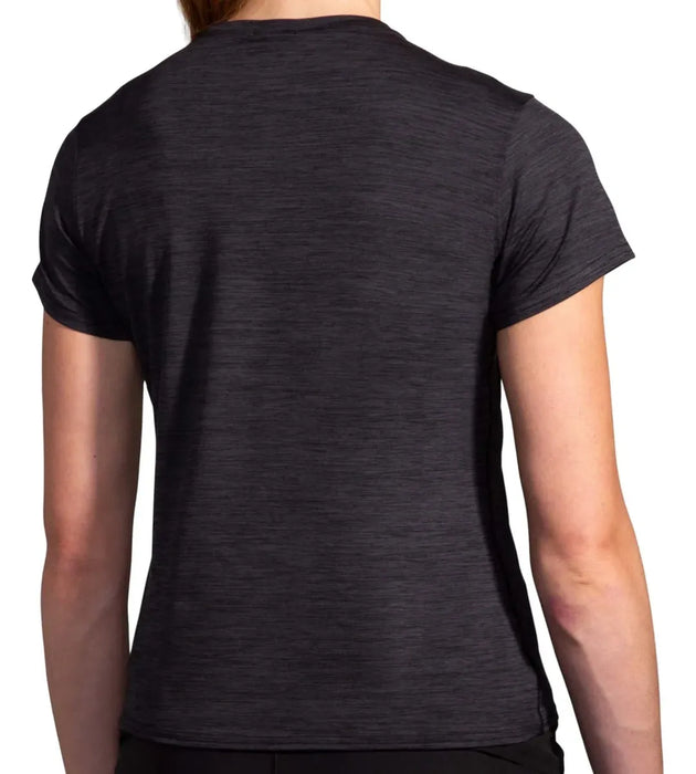 Playera BROOKS Luxe Short Sleeve Mujer Negro Running