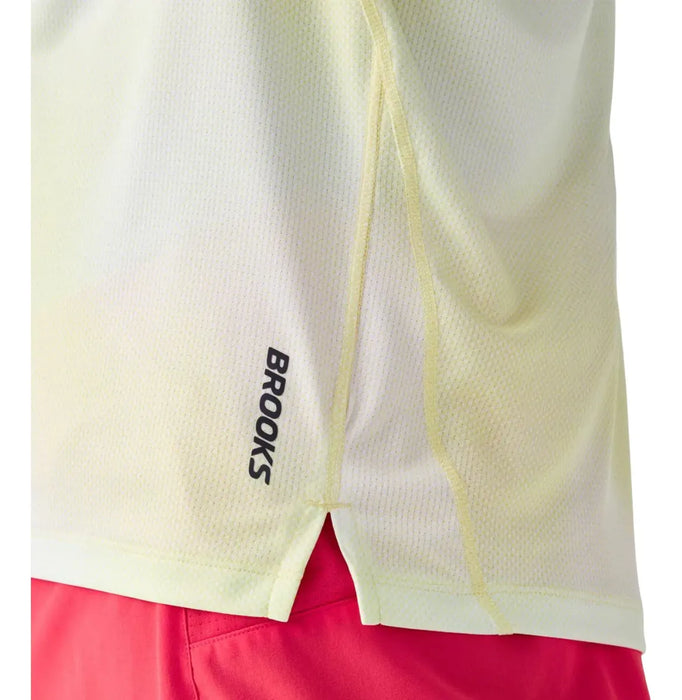 Playera BROOKS Dash Singlet Printed Hombre Amarillo Running