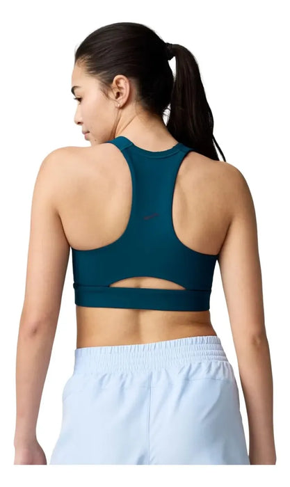 Top Deportivo Brooks Mujer Luxe Pocket Bra Azul Running