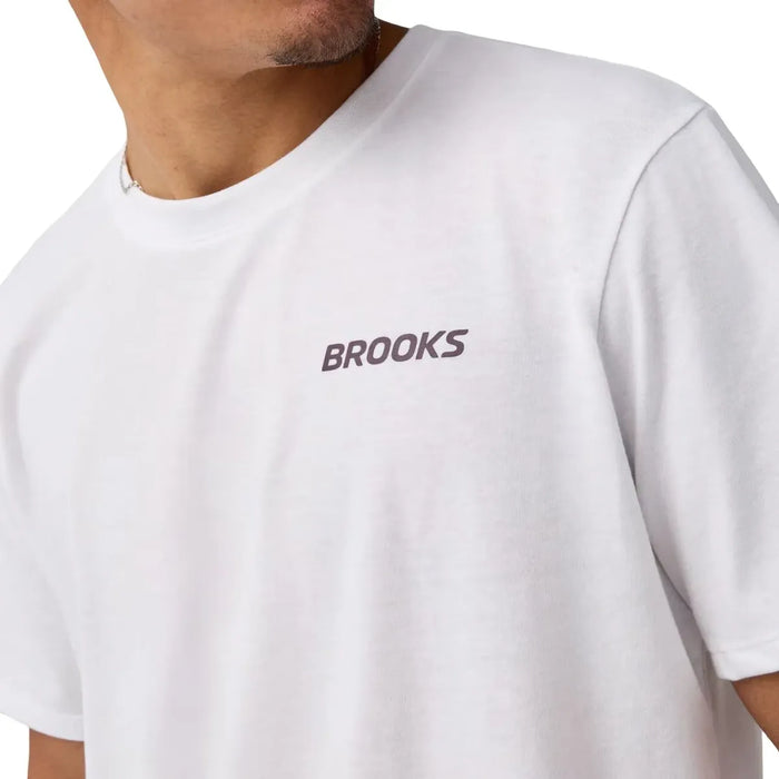 Playera BROOKS Graphic Short Sleeve Hombre Negro Running