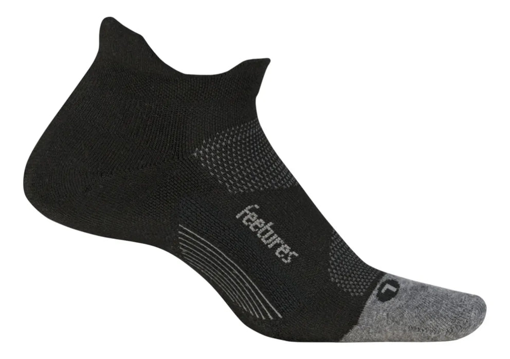 Calcetas FEETURES Elite Max Cushion No Show Tab Unisex Negro Running