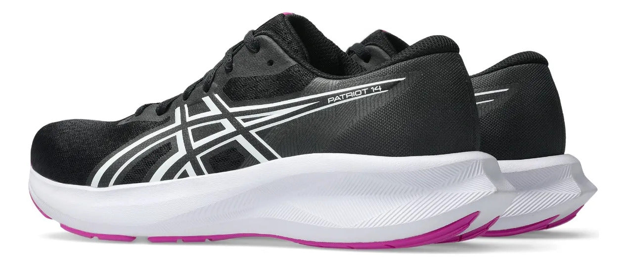 Tenis ASICS Patriot 14 Mujer Negro Running