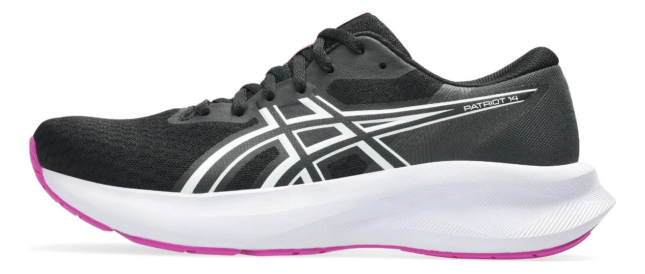 Tenis ASICS Patriot 14 Mujer Negro Running