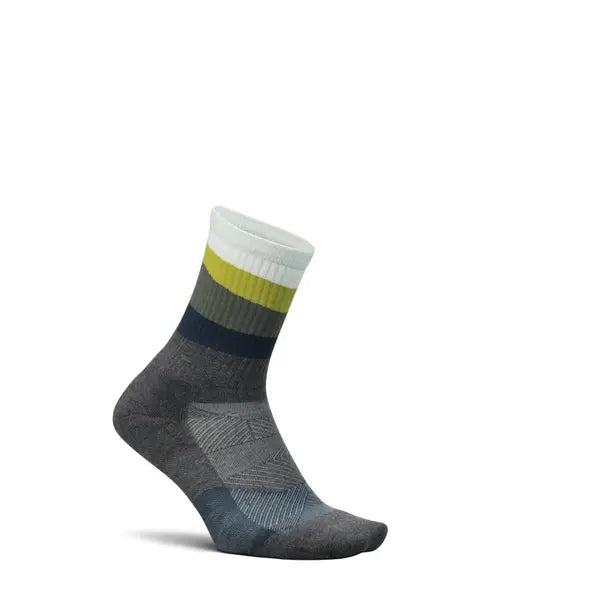 Calcetas FEETURES Trail Max Cushion Mini Crew Unisex Gris Running