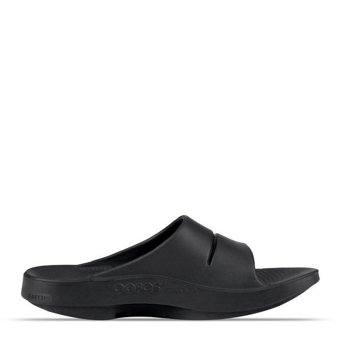 Sandalias OOFOS Unisex Negro Recuperación