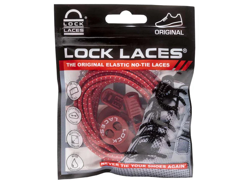 AGUJETAS LOCK LACES Unisex ROJO CORDON DE BLOQUEO OSZ