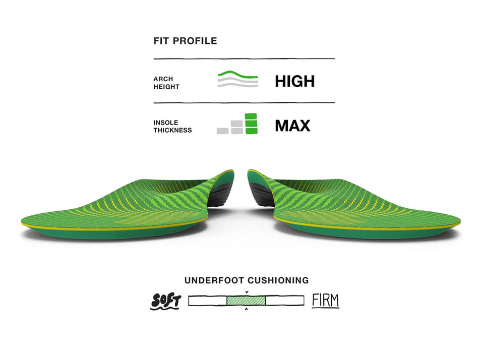 Plantillas SUPERFEET Support High Arch Unisex Verde